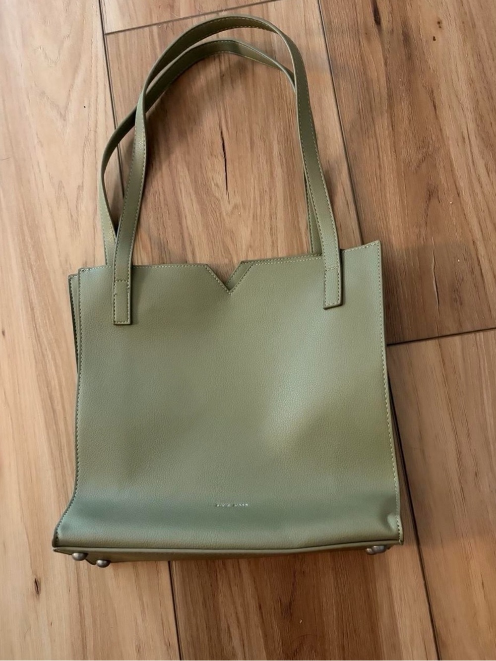 Pixie Mood Olive Green Leather Tote